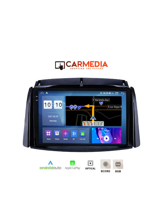 Carmedia Ηχοσύστημα Αυτοκινήτου για Renault Koleos 2006-2016 (Bluetooth/USB/AUX/WiFi/GPS/Apple-Carplay/Android-Auto) με Οθόνη Αφής 9.5"