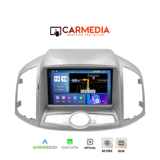 Carmedia Auto-Audiosystem für Chevrolet Captiva 2012 (Bluetooth/USB/AUX/WiFi/GPS/Apple-Carplay/Android-Auto) mit Touchscreen 9.5"