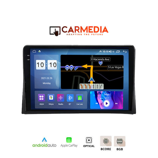 Carmedia Ηχοσύστημα Αυτοκινήτου για Volkswagen Transporter 2003-2020 (Bluetooth/USB/AUX/WiFi/GPS/Apple-Carplay/Android-Auto) με Οθόνη Αφής 9.5"