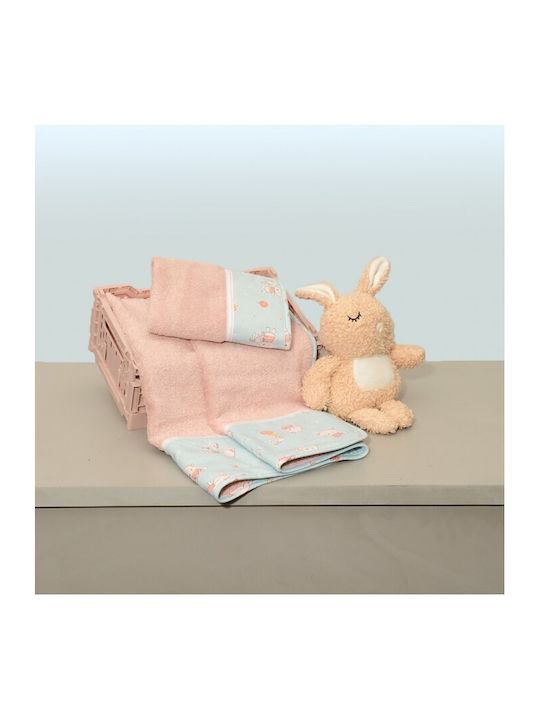Oliver Baby Bedrucktes Handtuch-Set 2-teilig Design 212 100% Baumwolle 450 g/m² 30x50 70x120 Griechische Herstellung