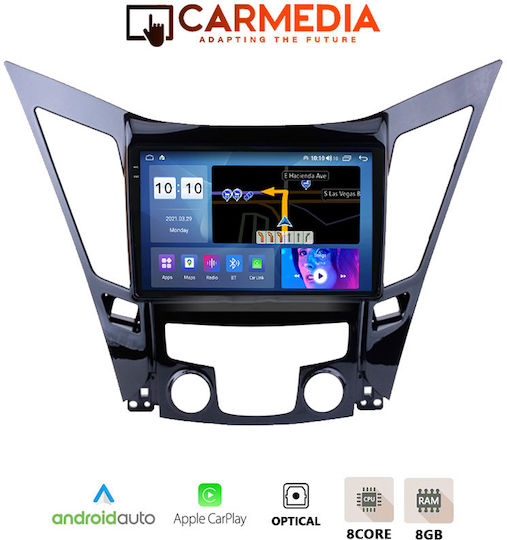 Carmedia Ηχοσύστημα Αυτοκινήτου για Hyundai i40 2011 (Bluetooth/USB/AUX/WiFi/GPS/Apple-Carplay/Android-Auto) με Οθόνη Αφής 9.5"