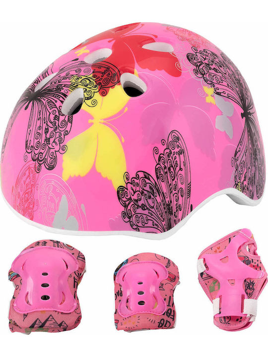 Action One 7 Piece Set Helmet Protective Gear Guard Size M Pink