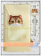 Nimmy Set 2in1 Notebook + Pen Khaki Big Eyed Pet 2.0 Cat