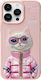 Nimmy Glasses Cute 2.0 Back Cover Silicon și Plastic Rezistentă La Apă Roz Alb Rich And Beauty iPhone 15 Pro