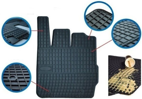 Set Covorașe Față și Spate 4buc din Furtun pentru Seat Ibiza Skoda Fabia Volkswagen Polo Negre