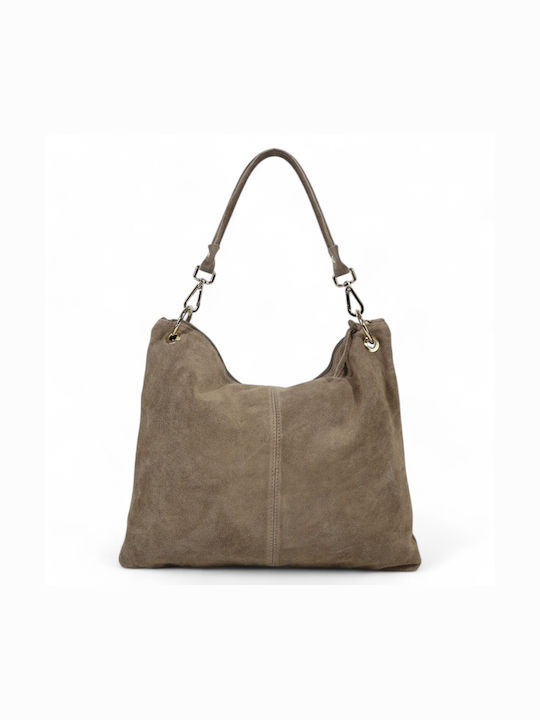 Passaggio Leather Braune Damen-Schultertasche a...