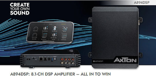 Axton A894DSP 8.1 Car Audio Amplifier 6 Channels Class D