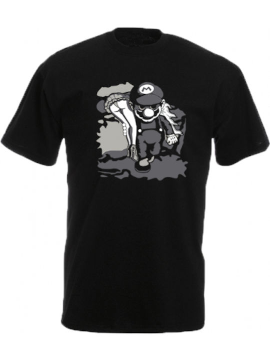 GPclothes Super Mario Funny Tricou Super Mario Negru