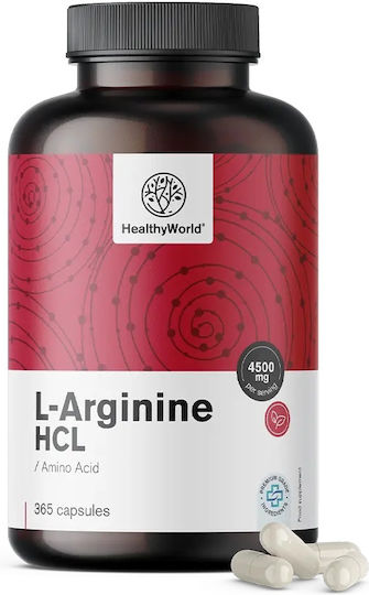 Healthy World L-arginine Hcl 4500mg 365 Kapseln