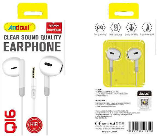 Andowl Q16 In-ear Handsfree Ακουστικά με Βύσμα 3.5mm