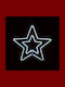 Plastic Illuminated Christmas Decorative Star 55x55cm