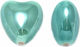 Ceramic Heart Bead Mint 13x11mm 15pcs
