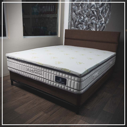 Klikareto Ανώστρωμα Aloe Vera Μονό Memory Foam Eμποτισμένο με Αλόη , Αποσπώμενο Κάλυμμα & Λάστιχα Εφαρμογής 90x190x4εκ.