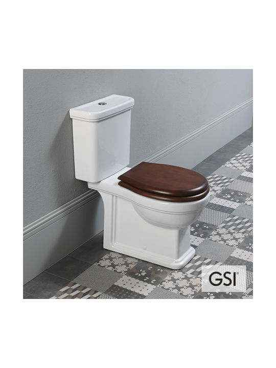 GSI Classic Stehende Toilette Randlos mit Spülung Weiße