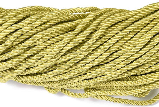 Gedrehte Kordel Floss Hellgelb 5mm 10 Meter