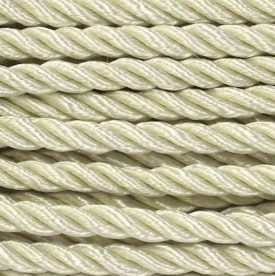 Gedrehte Floss-Kordel Elfenbein 5mm 10 Meter
