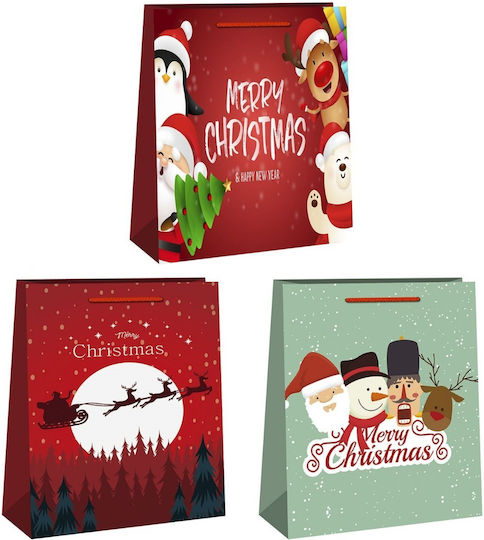 XMASfest Χριστουγεννιάτικη Τσάντα για Δώρο Κόκκινη 32x12x26εκ.