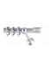 Frans Metallic Curtain Pole Bistro Single 160cm Nickel Satin