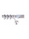 Frans Metallic Curtain Pole Polis Strass Single 160cm Nickel Satin