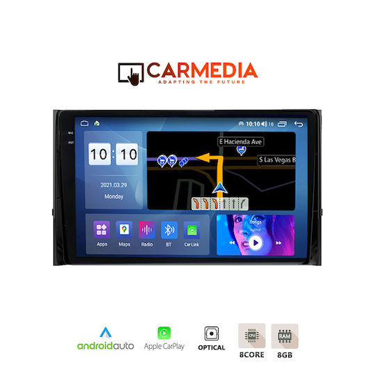 Carmedia Car Audio System for Skoda Karoq / Kodiaq 2016 (Bluetooth/USB/AUX/WiFi/GPS/Apple-Carplay/Android-Auto) with Touch Screen 9.5"