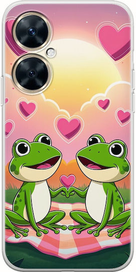 Valentinstag Frösche verliebt im Sonnenuntergang Huawei Nova 11i Flexibles TPU Transparentes Silikon Case