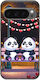 Carcasă de Valentine's Day Panda Love sub Stele pentru Google Pixel 9 Pro XL 5G Negru TPU Silicon Negru