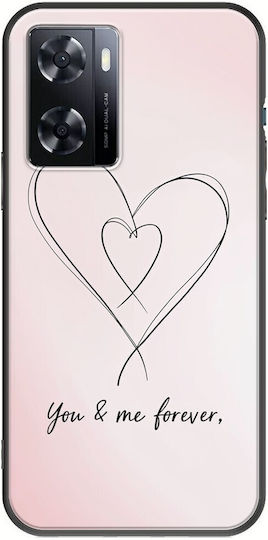 Valentinstag Für Immer Verbundene Herzen Hülle für OnePlus Nord N20 SE Schwarz TPU Schwarzes Silikon