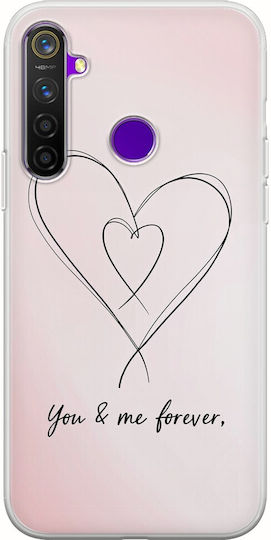 Θήκη Valentine's Day Forever Connected Hearts Realme 5 Pro Flexible Tpu Διάφανη Σιλικόνη