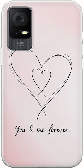 Θήκη Valentine's Day Forever Connected Hearts Tcl 406 Flexible Tpu Διάφανη Σιλικόνη