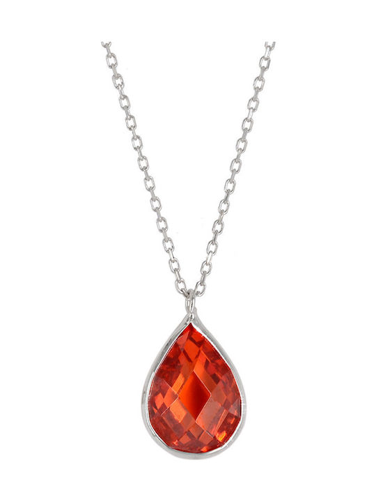 Tasoulis Jewellery Collection Κολιέ από Λευκόχρυσο 14Κ