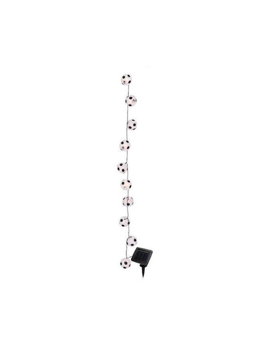 Lămpi Solare LED Decorative 10 Felinare Fotbal Lumină Caldă 510 Cm