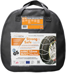 Cartech Strong & Safe Χιονοαλυσίδες Επιβατικού & 4x4 Αυτοκινήτου Πάχους 12mm