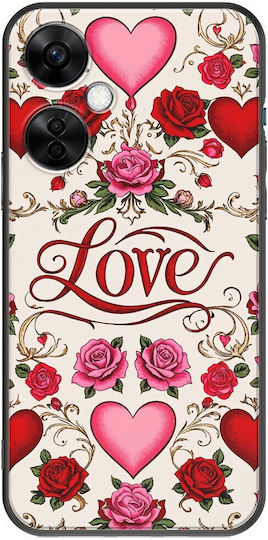 Valentine's Day Vintage Love Blooms Oneplus Nord Ce 3 Lite 5g Black TPU Silicone Case