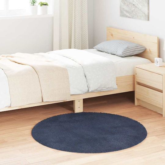 vidaXL Navarra Ø100 cm Non-Slip Shaggy Blue Rug vidaXL Navarra Ø100 cm Non-Slip Shaggy Blue Rug
