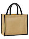 Midi Tote Jute Westford Mill W473 Natural Black