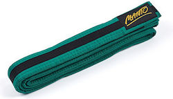 Manto Jiu-Jitsu Martial Arts Belt Green and Black M2