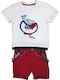 Kids' Set with Shorts Summer 2pcs Burgundy