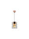 GloboStar Solon Pendant Light Bronze Grid with Socket E27 20x20x70cm
