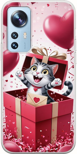 Carcasă Pisicuță de Dragoste Surpriză de Ziua Îndrăgostiților Xiaomi 12 12x TPU Flexibil Silicon Transparent