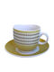 Max Home Set of Cups Coffee Porcelain Brown 6pcs
