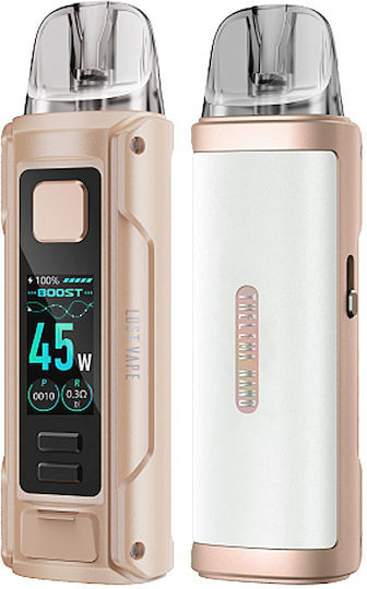 Lost Vape Thelema Nano Kit de poduri 3ml cu Baterie Încorporată 1500mAh Champaign Gold