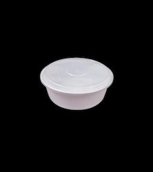 Кръгъл контейнер PP бял 900ml P53 капак 50 броя Tefaco 007765