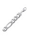 VTJ Ασημένια Chunky Αλυσίδα Λαιμού Φαρδιά Πάχους 13.4mm και Μήκους 60cm