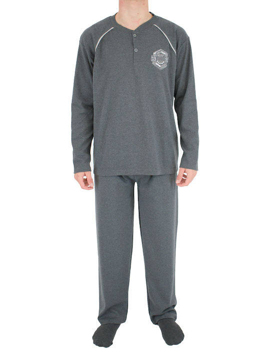 Rimoli Men's Winter Pajamas Set Charcoal