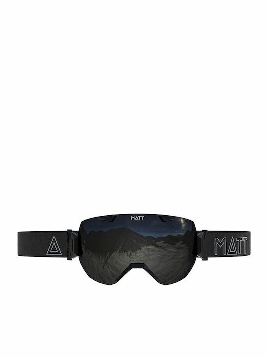 Matt Ski- & Snowboardbrille Erwachsene Schwarz mit Linse in Schwarz Farbe