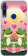 Θήκη Valentine's Day Frogs In Love At Sunset Huawei Honor 9x Flexible Tpu Διάφανη Σιλικόνη