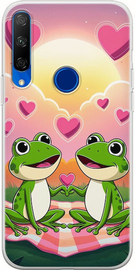 Θήκη Valentine's Day Frogs In Love At Sunset Huawei Honor 9x Flexible Tpu Διάφανη Σιλικόνη