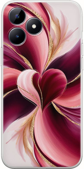 Valentine's Day Abstract Watercolor Love Realme C53 Flexible TPU Transparent Silicone Case