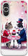 Valentine's Day Romantic Cat Dog Date Huawei Nova 10 Pro Flexible TPU Transparent Silicone Case