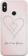 Valentine's Day Forever Connected Hearts Case for Xiaomi Redmi Note 5 Flexible TPU Transparent Silicone